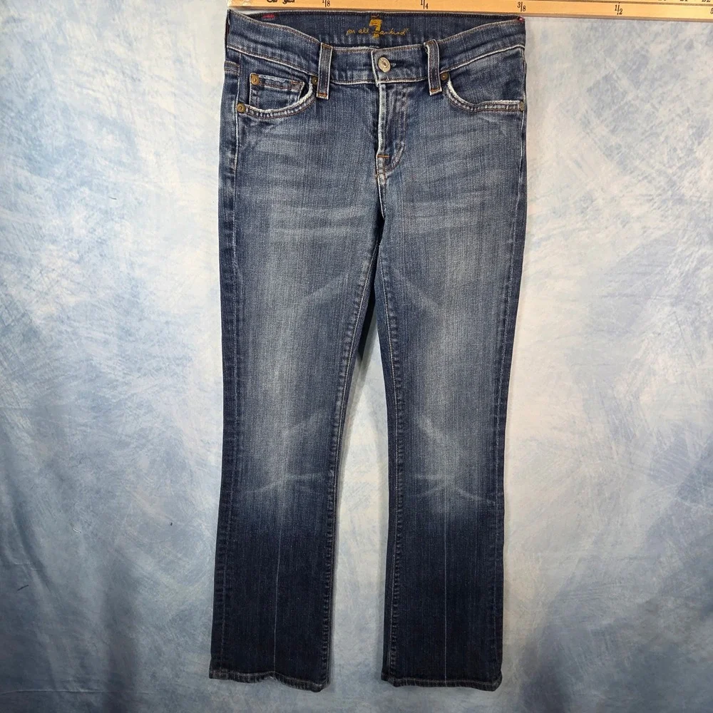 7‎ For All Mankind Kimmie Bootcut Jeans Blue Wash Womens 26 U075080U-080U